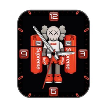 Supreme暴力熊黑红拳击简约表盘.clock