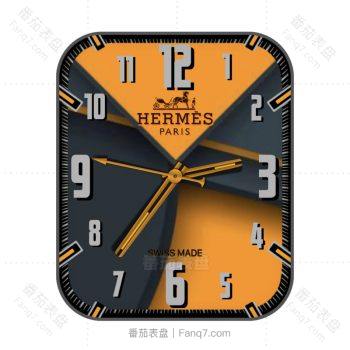 爱马仕Hermes蓝橙表盘.clock