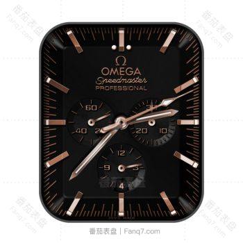 OMEGA 欧米茄 Speedmaster 超霸系列全自动机械黑底玫瑰金表盘.clock