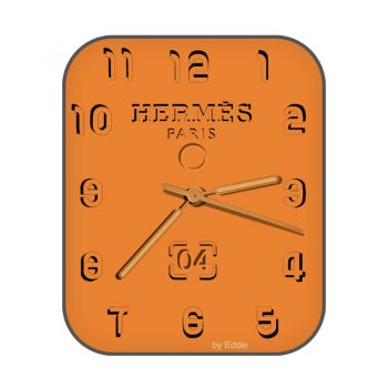 爱马仕Hermes橙色简约表盘.clock