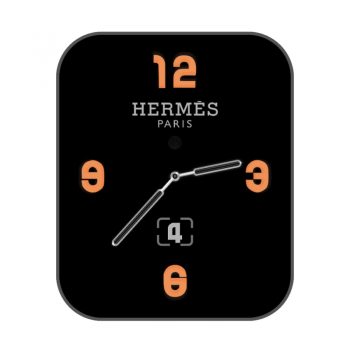 爱马仕Hermes黑色简约表盘.clock