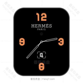 爱马仕Hermes黑色简约表盘.clock