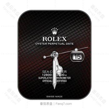 劳力士ROLEX黑色小方格中间红表盘.clock