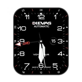 Dievas德国黑色红指针简约表盘.clock