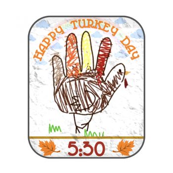 Happy Turkey Day开心母鸡涂鸦行走动态表盘.clock