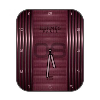 爱马仕Hermes粉色条纹简约表盘.clock
