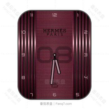 爱马仕Hermes粉色条纹简约表盘.clock