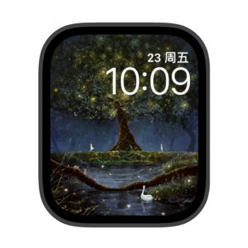幽暗森林里的生命之树苹果iwatch壁纸表盘.watchface