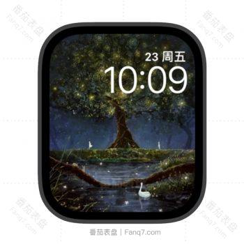 幽暗森林里的生命之树苹果iwatch壁纸表盘.watchface