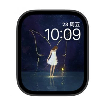 湖中起舞的蝴蝶少女苹果iwatch壁纸表盘.watchface