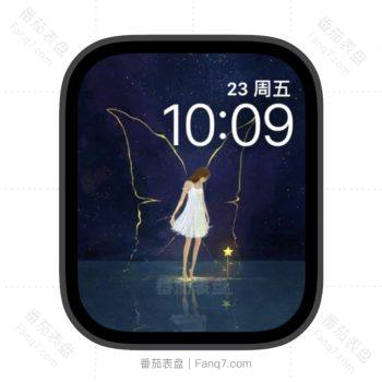 湖中起舞的蝴蝶少女苹果iwatch壁纸表盘.watchface