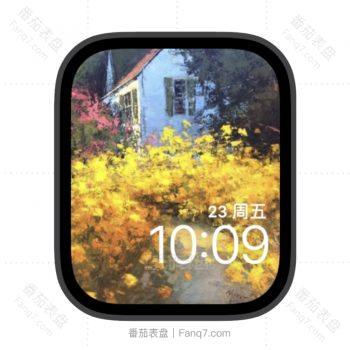 房前的金色花海苹果iwatch壁纸表盘.watchface