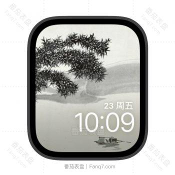 湖中小船夫苹果iwatch壁纸表盘.watchface