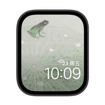 荷叶上的娃苹果iwatch壁纸表盘.watchface