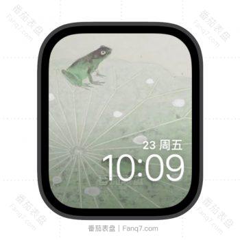 荷叶上的娃苹果iwatch壁纸表盘.watchface
