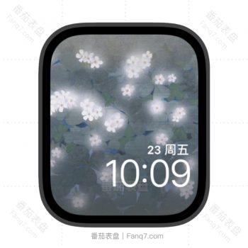 湖面上的小白花朵苹果iwatch壁纸表盘.watchface