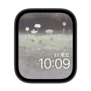 金边荷花苹果iwatch壁纸表盘.watchface