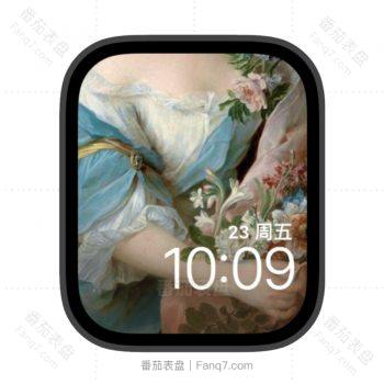花与少女苹果iwatch壁纸表盘.watchface