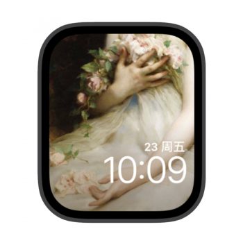花与少女苹果iwatch壁纸表盘.watchface