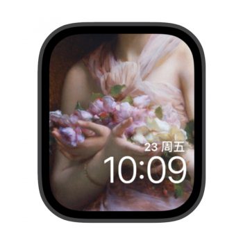 花与少女苹果iwatch壁纸表盘.watchface