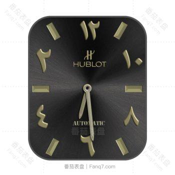 HUBLTO宇舶黑色光面铜色刻度表盘.clock