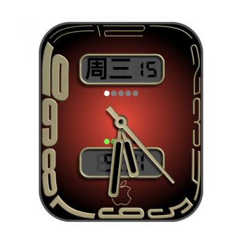 watch S7独占Continuum红色渐变复古静态表盘.clock