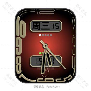 watch S7独占Continuum红色渐变复古静态表盘.clock