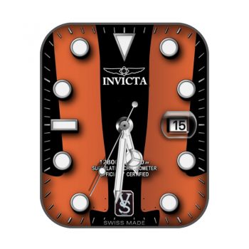 INVICTA 英氟他黑橙表盘.clock