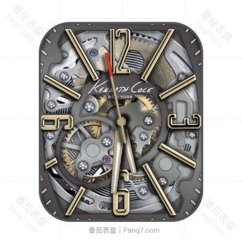 Kennethcole凯尼斯·柯尔灰色炫酷机械表盘.clock