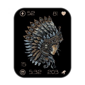 Mayan Art玛雅艺术女子表盘.clock