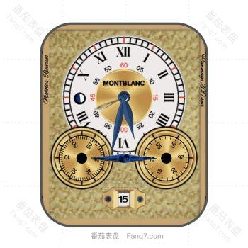 Montblanc万宝龙黄色表盘.clock