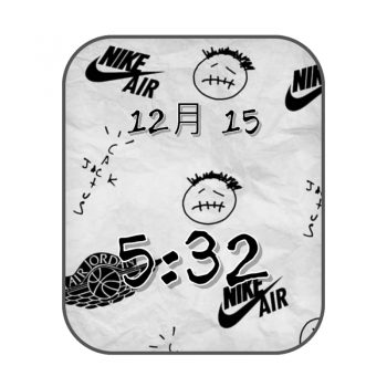 Nike Air Paper 耐克Air jordan灰黑aj表盘.clock