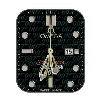 OMEGA 欧米茄黑色底007数字表盘.clock