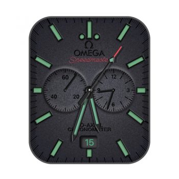 OMEGA 欧米茄黑色渐变磨砂绿色刻度表盘.clock