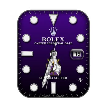 劳力士ROLEX紫色湖人队篮球表盘.clock