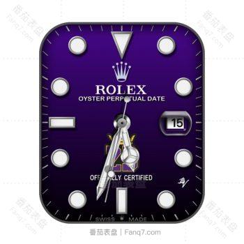 劳力士ROLEX紫色湖人队篮球表盘.clock