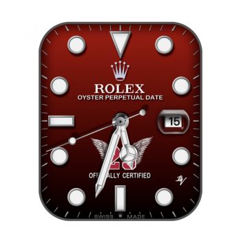 劳力士ROLEX红色乔丹篮球表盘.clock