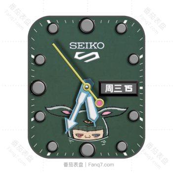 SEIKO忧郁的大脸娃娃——泰国著名街头艺术家AlexFace绿色表盘.clock