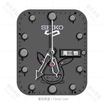 SEIKO忧郁的大脸娃娃——泰国著名街头艺术家AlexFace灰色表盘.clock