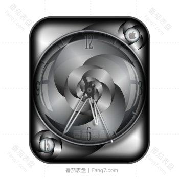 Syncopy灰色旋转风扇表盘.clock