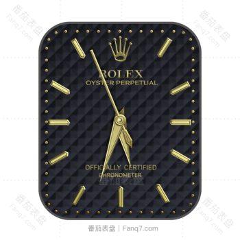 劳力士ROLEX黑色偏蓝方格玫瑰金刻度表盘.clock