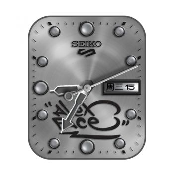 SEIKO精工灰色光面表盘.clock