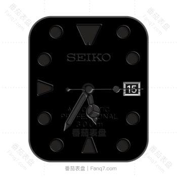 SEIKO精工黑色简约表盘.clock