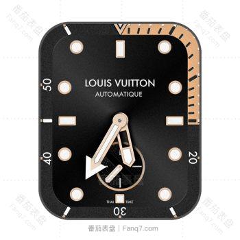 LOUIS VUITTON路易斯威登lv简约黑色表盘.clock