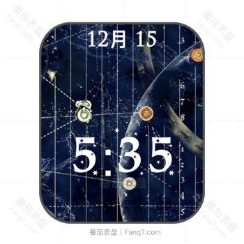 Time Bandits宇宙星空卫星蓝色表盘.clock