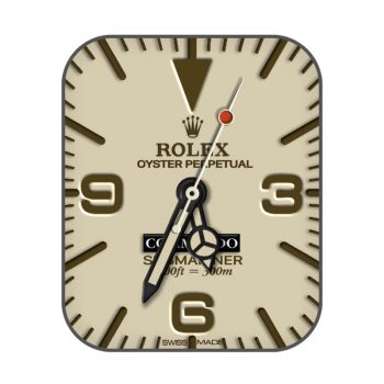 劳力士ROLEX米黄色棕色刻度表盘.clock