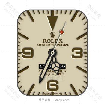 劳力士ROLEX米黄色棕色刻度表盘.clock