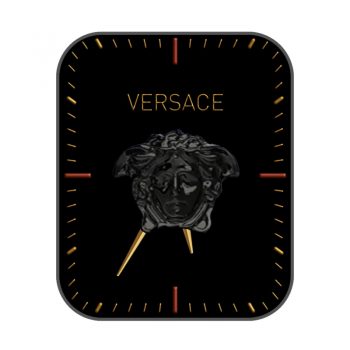 Versace范思哲黑色logo表盘.clock