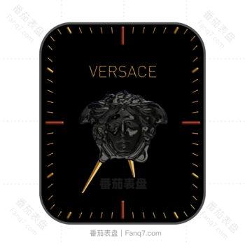 Versace范思哲黑色logo表盘.clock