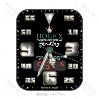 劳力士ROLEX黑色底大个罗马数字复古表盘.clock